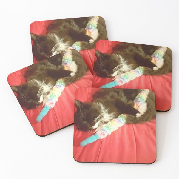 Item preview, Sleeping Cat With Plush Toy designed and sold by PhuongVoArt.