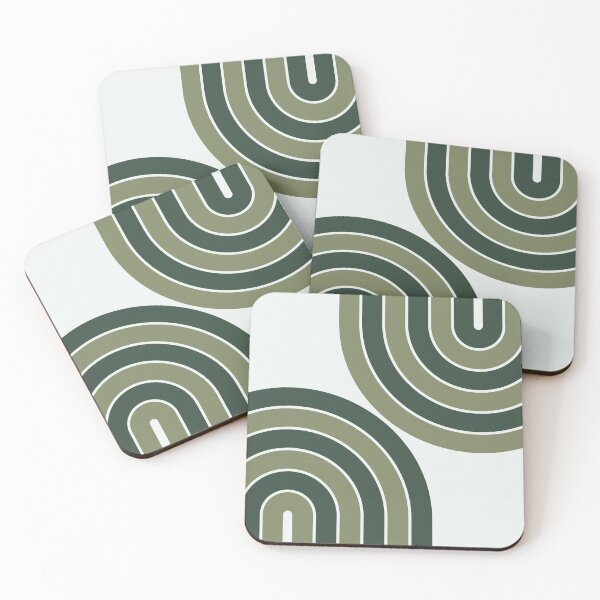 Item preview, Sage Green Mid Century Arch Geometric Abstract 2 designed and sold by nineFlorals.