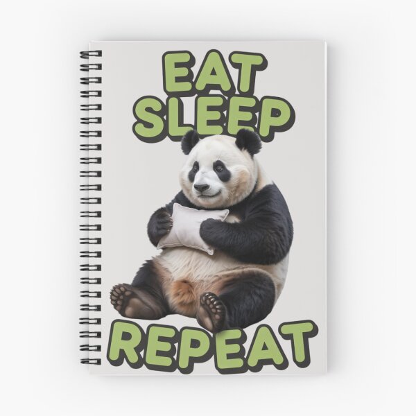 Item preview, Lazy Panda - Eat Sleep Repeat designed and sold by 123ks.