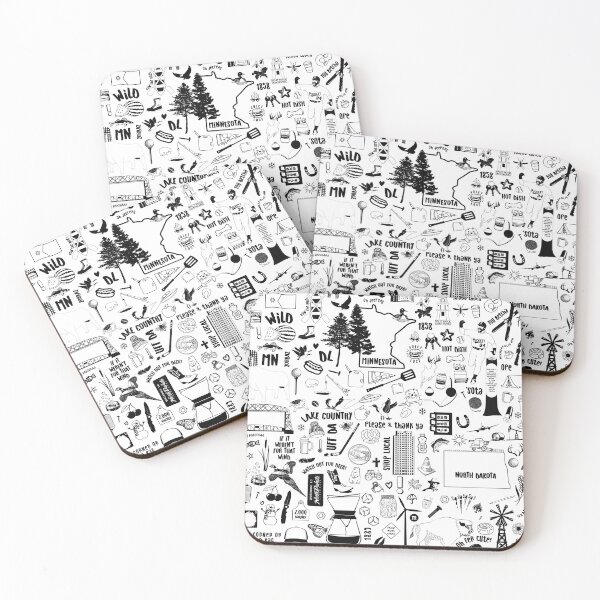 Item preview, North Dakota Minnesota Core Doodle designed and sold by Gracewagner18.