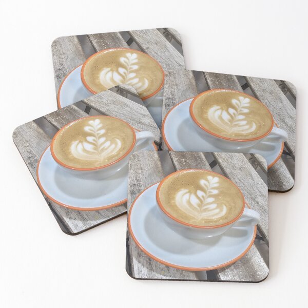 Item preview, Latte Art Coffee Cup Wooden Table designed and sold by Isabeles Crafts.