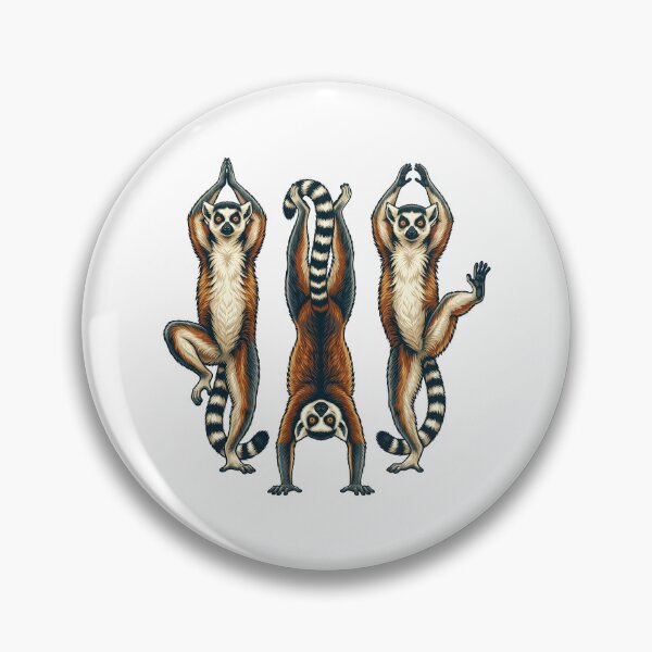 Item preview, Three Lemurs Doing Morning Yoga Poses designed and sold by TeeARTHY.