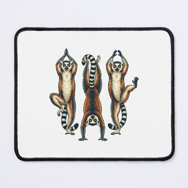 Item preview, Three Lemurs Doing Morning Yoga Poses designed and sold by TeeARTHY.