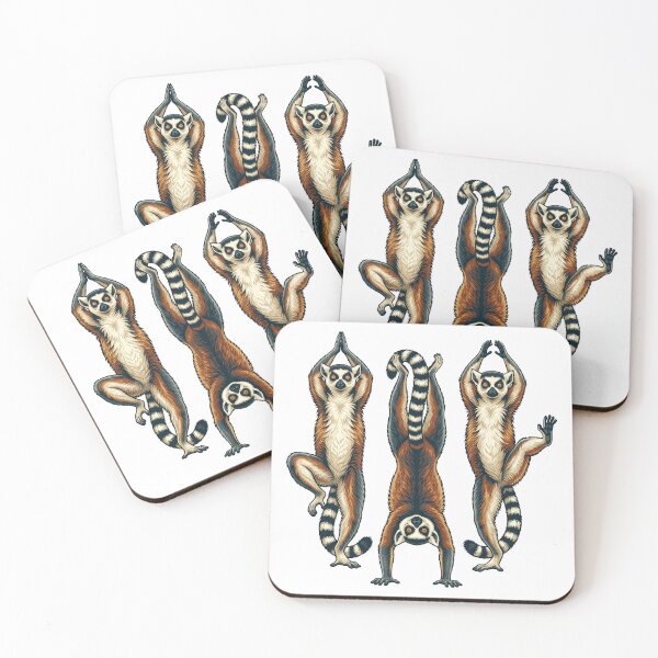 Item preview, Three Lemurs Doing Morning Yoga Poses designed and sold by TeeARTHY.