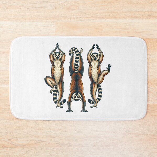 Item preview, Three Lemurs Doing Morning Yoga Poses designed and sold by TeeARTHY.
