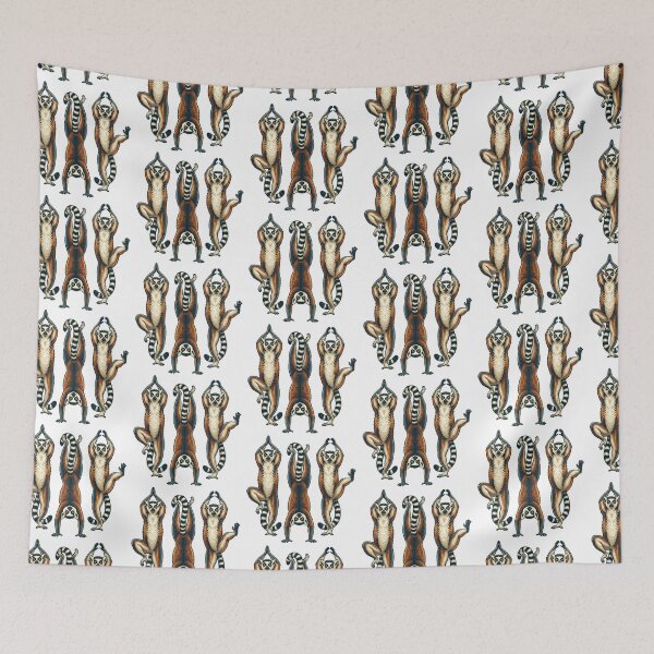 Item preview, Three Lemurs Doing Morning Yoga Poses designed and sold by TeeARTHY.