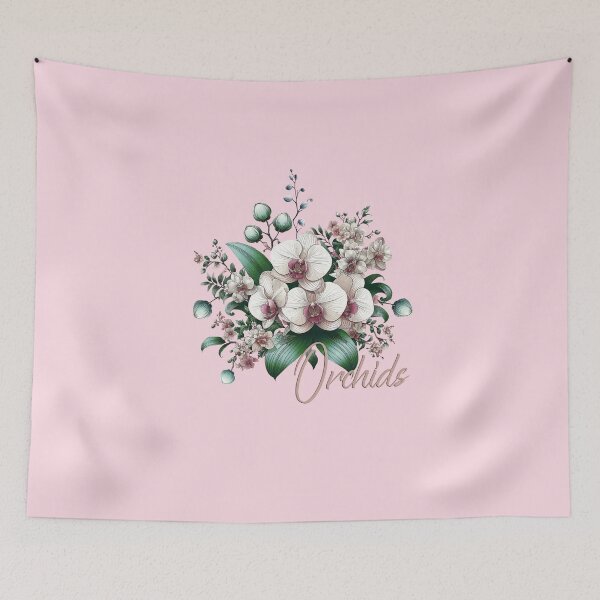 Item preview, FLORAL ART, WHITE ORCHIDS, EXOTIC BLOSSOMS, PRETTY FLOWERS designed and sold by classic car craze.