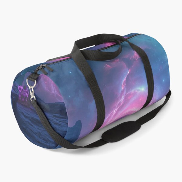 Item preview, Alien Valley with Reflective Neon Lakes and Spiral Nebula Sky designed and sold by Luminous Wilds.