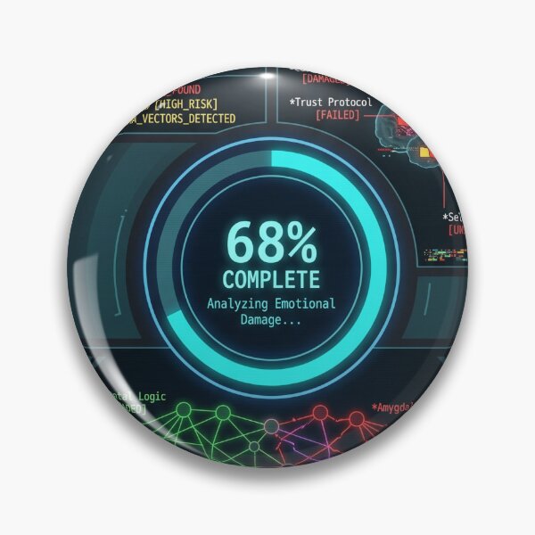 Item preview, Running Emotional Damage Scan – Cyber Diagnostic Interface designed and sold by Prism-Bubble.