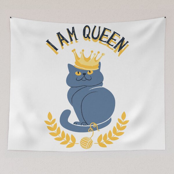 Item preview, I Am Queen Funny Cat Crown Design designed and sold by Kruki99.