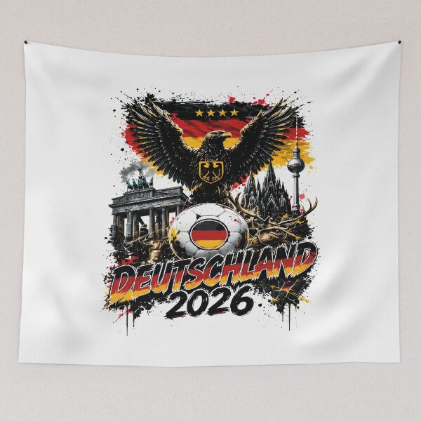 Item preview, Deutschland 2026 Adler Fußball  T-Shirt – Patriotisches Deutsches Soccer Supporter Shirt im Vintage Stil designed and sold by al21ex.