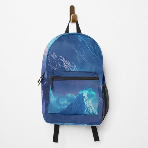 Item preview, Alien Crystal Mountains with Floating Islands and Celestial Storm Sky designed and sold by Luminous Wilds.