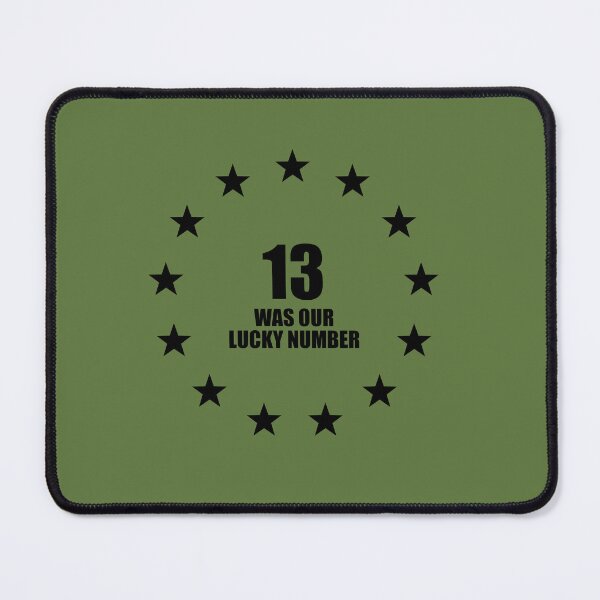 Item preview, 13 Was Our Lucky Number - Patriotic Stars Black Version designed and sold by 2BrokeYoopers.