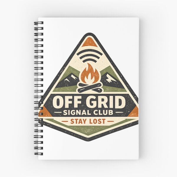 Item preview, Off Grid Signal Club Vintage Camping Shirt designed and sold by Naviora.