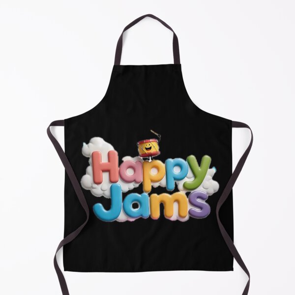 Item preview, Colorful 3D Happy Jams Text Logo With Cute Cartoon Drum Character designed and sold by Dreamy Armine Art.