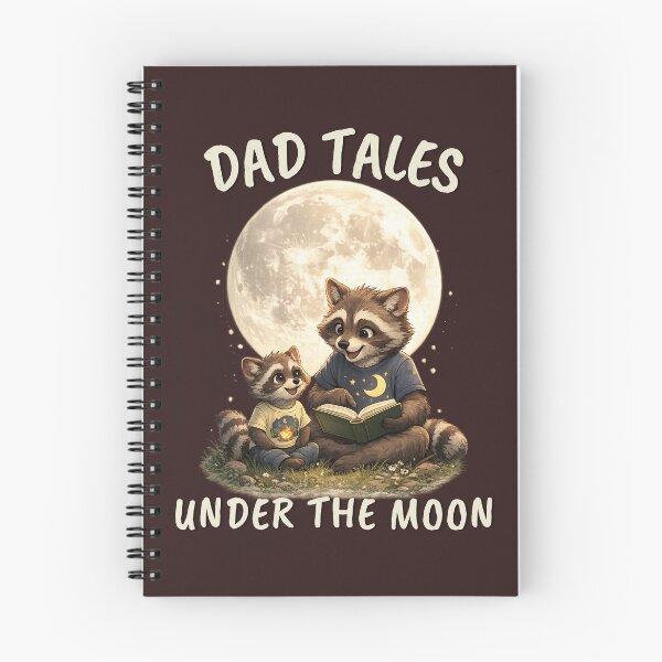 Item preview, Dad Tales Under The Moon Cute Raccoon Father Son Storytelling Shirt designed and sold by HOUSE OF TIST.