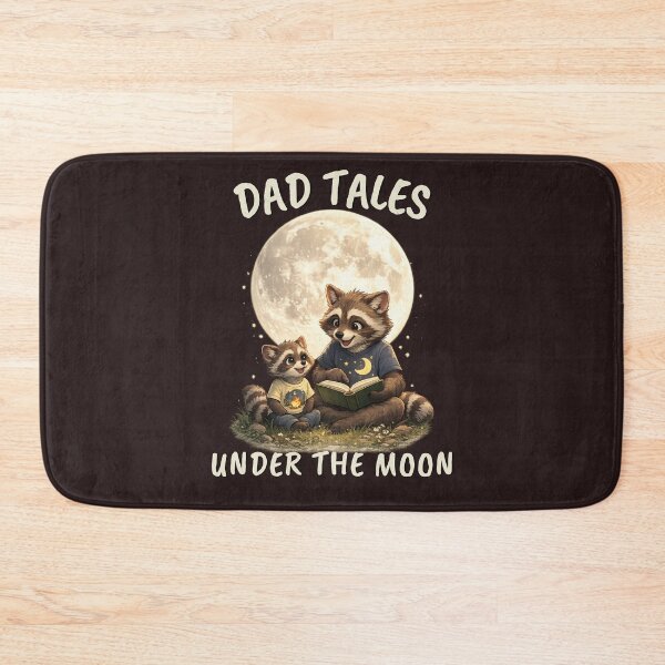 Item preview, Dad Tales Under The Moon Cute Raccoon Father Son Storytelling Shirt designed and sold by HOUSE OF TIST.