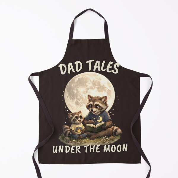 Item preview, Dad Tales Under The Moon Cute Raccoon Father Son Storytelling Shirt designed and sold by HOUSE OF TIST.