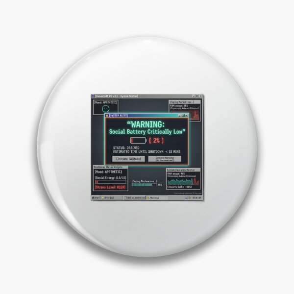 Item preview, Anxiety Monitoring System Active – Cyber Emotional Scanner designed and sold by Prism-Bubble.