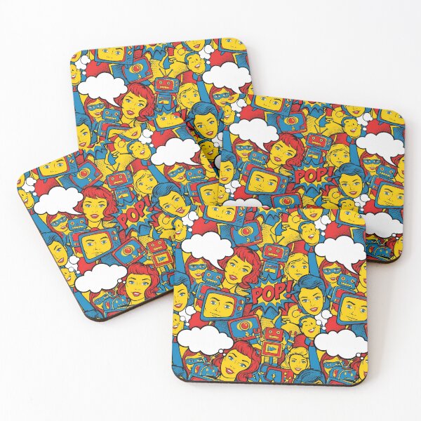 Item preview, Red Blue Yellow Pop Art Doodles Artistic Expression designed and sold by ART ATTACK ZONE.
