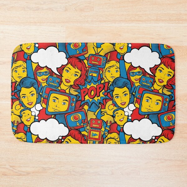Item preview, Red Blue Yellow Pop Art Doodles Artistic Expression designed and sold by ART ATTACK ZONE.