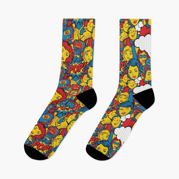 Item preview, Red Blue Yellow Pop Art Doodles Artistic Expression designed and sold by ART ATTACK ZONE.