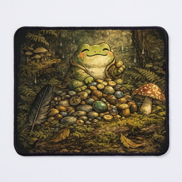 Item preview, Goblincore Frog Hoard Collector – Whimsical Forest Treasure Art | Goblincore Frog Gift designed and sold by irfanshikh.