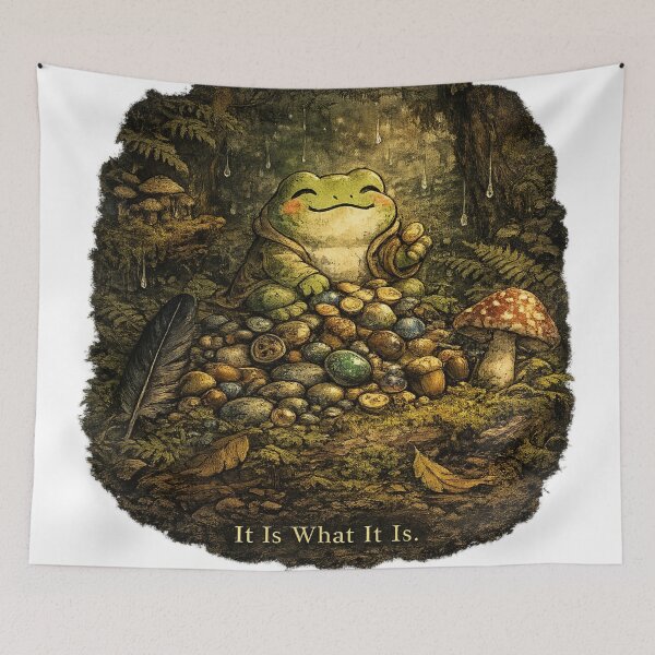 Item preview, Goblincore Frog Hoard Collector – Whimsical Forest Treasure Art | Goblincore Frog Gift designed and sold by irfanshikh.