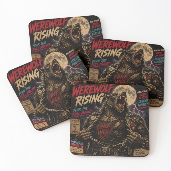 Item preview, Werewolf Ripped Shirt Horror Art | Werewolf Rising Full Moon Retro Monster Design designed and sold by The Confluence.