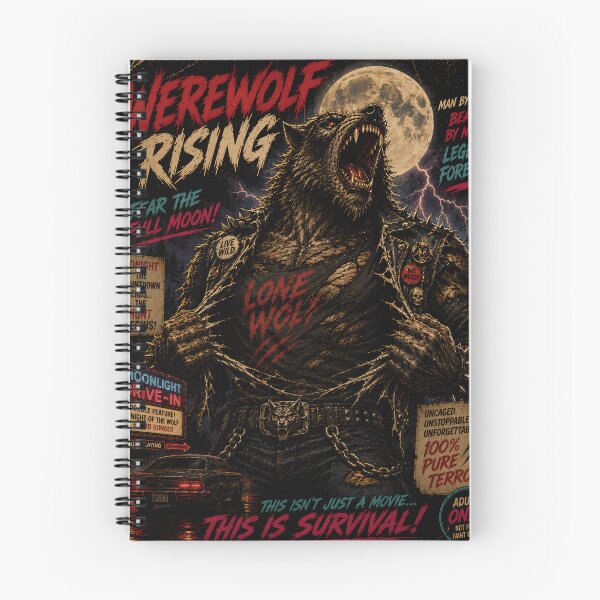 Item preview, Werewolf Ripped Shirt Horror Art | Werewolf Rising Full Moon Retro Monster Design designed and sold by The Confluence.