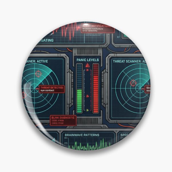 Item preview, Anxiety Monitoring System Active – Cyber Emotional Scanner designed and sold by Prism-Bubble.