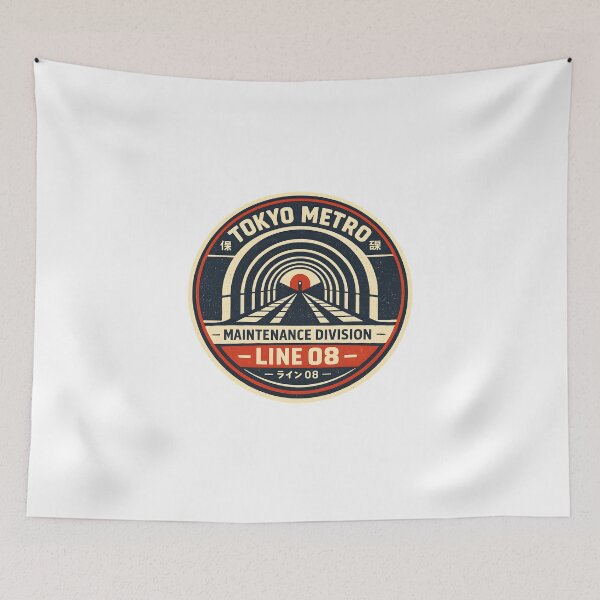 Item preview, Tokyo Metro Maintenance Division Retro Streetwear Graphic designed and sold by Naviora.