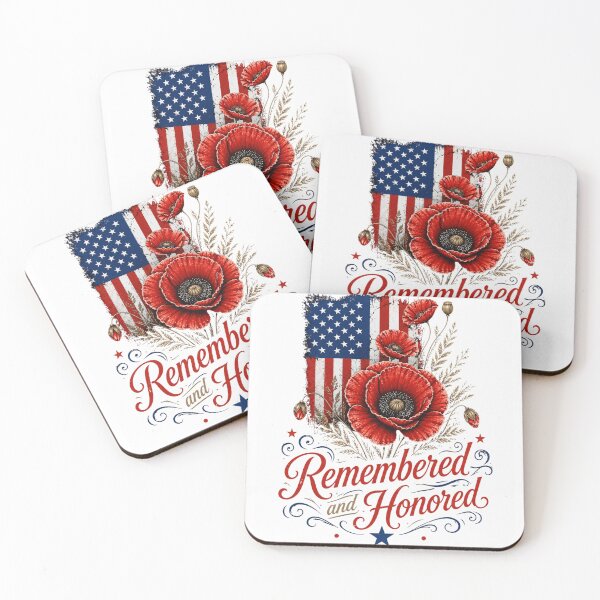 Item preview, Red Poppy Flower American Flag Remembrance : Veterans Day Memorial Military Tribute designed and sold by PrintifyPxl.