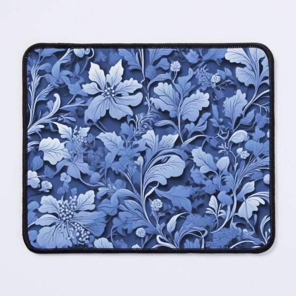 Item preview, Elegant vintage dusty blue floral pattern designed and sold by hollycooper.