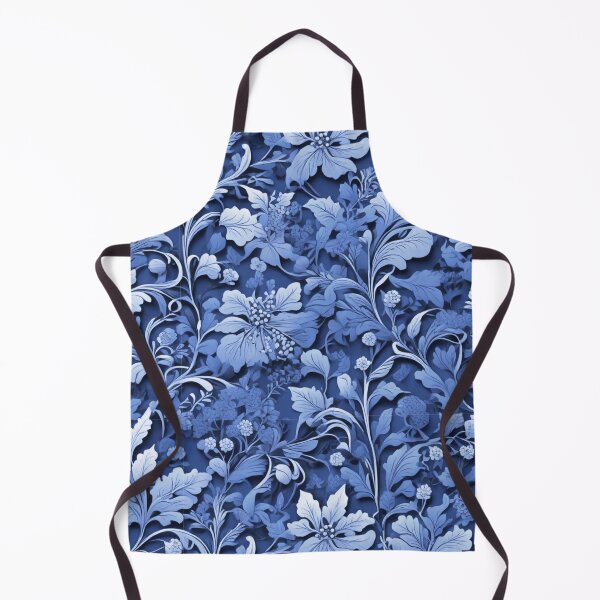 Item preview, Elegant vintage dusty blue floral pattern designed and sold by hollycooper.