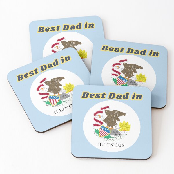 Item preview, Best Dad in Illinois designed and sold by HMBPHOTO.