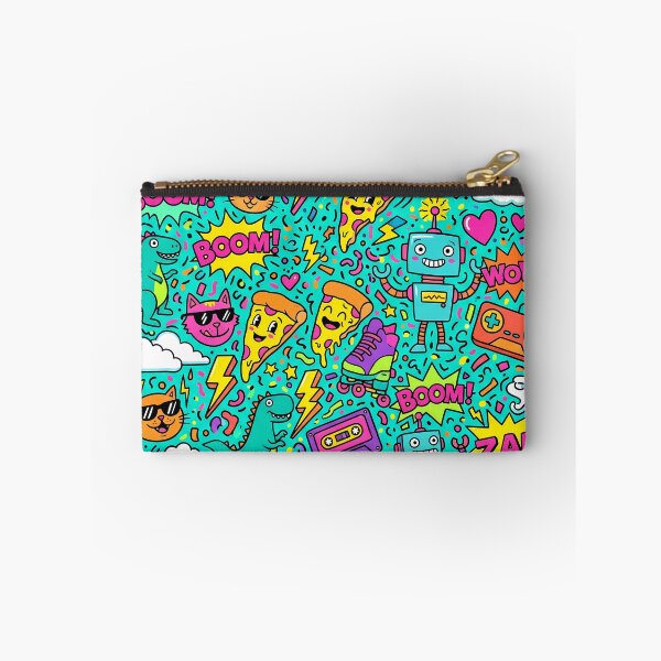 Item preview, Pizza Cats Gamer Pop Art Doodles Robots Fantasy  designed and sold by ART ATTACK ZONE.