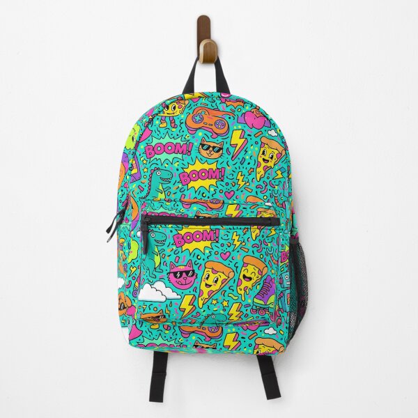 Item preview, Pizza Cats Gamer Pop Art Doodles Robots Fantasy  designed and sold by ART ATTACK ZONE.