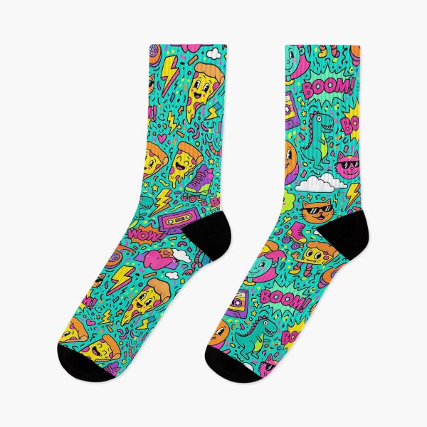 Item preview, Pizza Cats Gamer Pop Art Doodles Robots Fantasy  designed and sold by ART ATTACK ZONE.