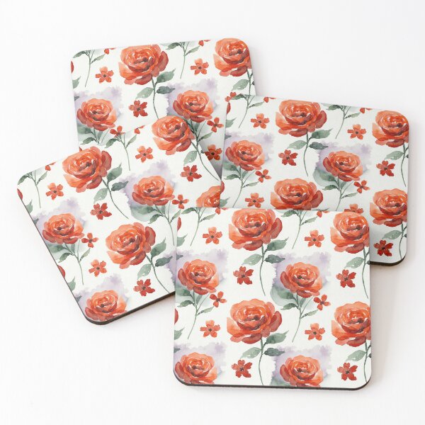 Item preview, Watercolor Rose & Botanical Pattern  designed and sold by wissal.studio.