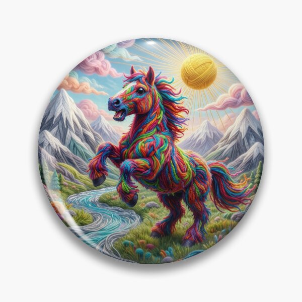 Item preview, Yarn Horse Whinnies in a Yarn Mountain Meadow designed and sold by Tridentulus.