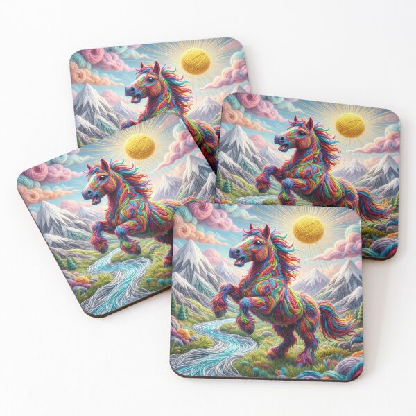 Item preview, Yarn Horse Whinnies in a Yarn Mountain Meadow designed and sold by Tridentulus.