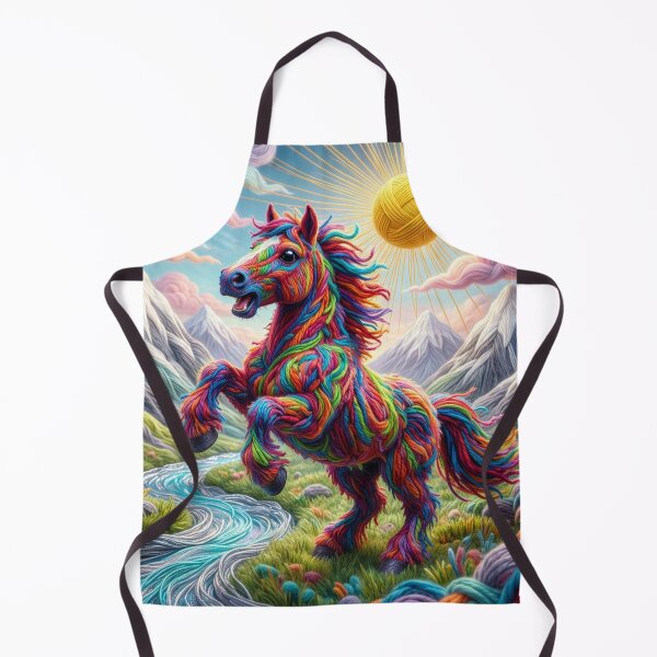 Item preview, Yarn Horse Whinnies in a Yarn Mountain Meadow designed and sold by Tridentulus.