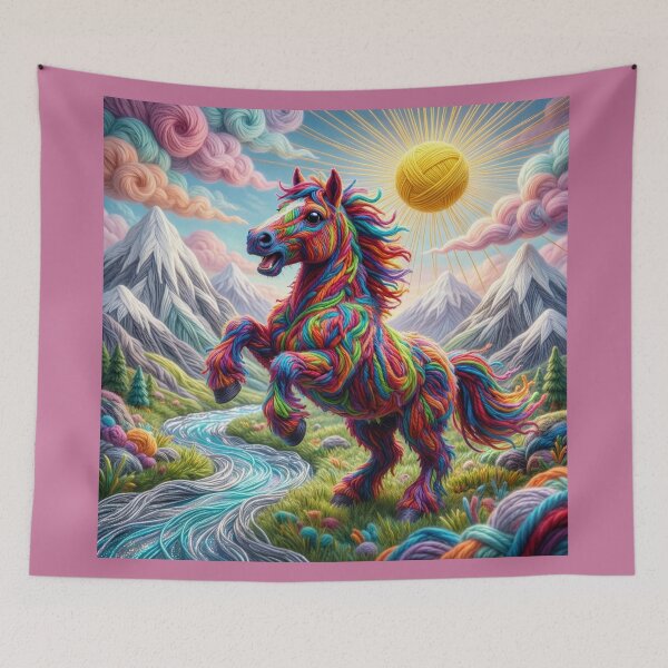 Item preview, Yarn Horse Whinnies in a Yarn Mountain Meadow designed and sold by Tridentulus.