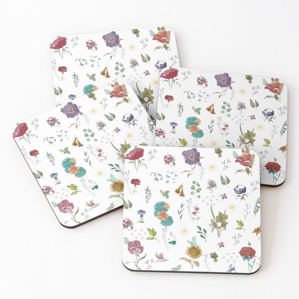 Item preview, Colorful Botanical Flower Pattern – Floral Illustration Surreal Style designed and sold by su74lab.