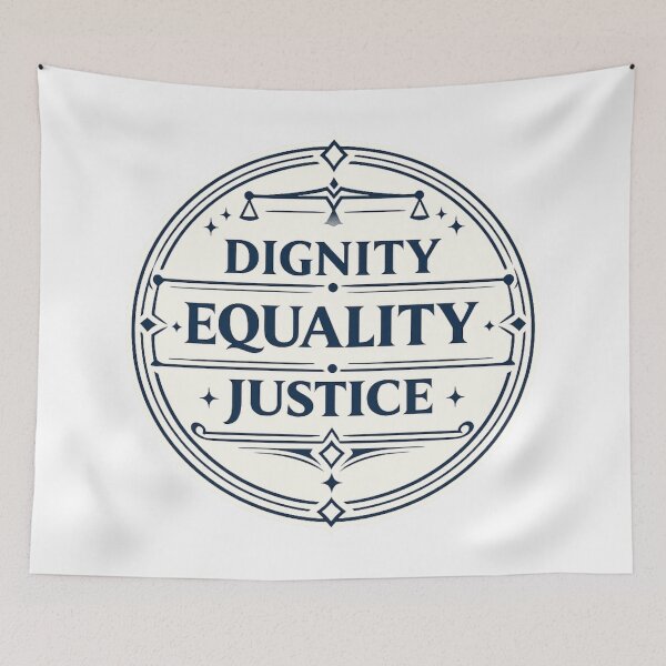 Item preview, Dignity Equality Justice Badge Graphic designed and sold by ArtsyExplorer.