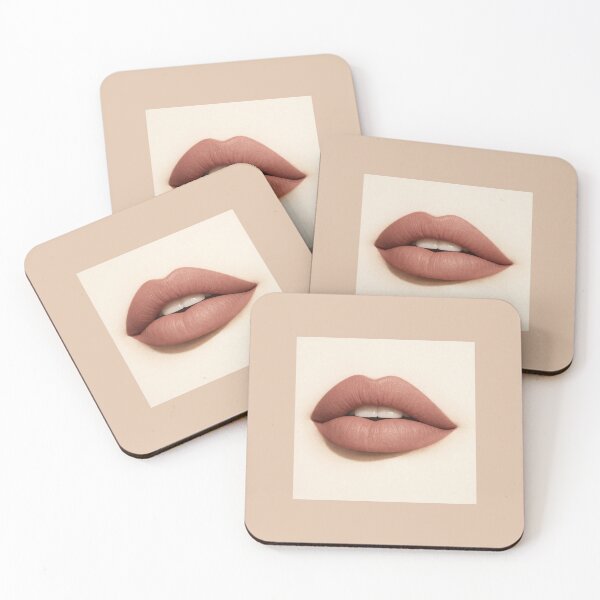 Item preview, Realistic Matte Rose Lips – Vintage Editorial Ivory Aesthetic designed and sold by Ve & Co.