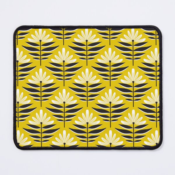 Item preview, Modern wildflower pattern in yellow designed and sold by Jennifer Ladd.