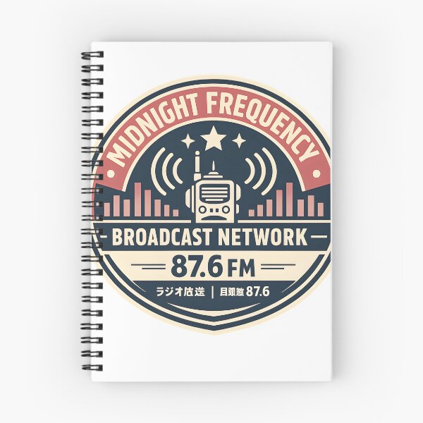 Item preview, Midnight Frequency Broadcast Network Retro Graphic designed and sold by Naviora.