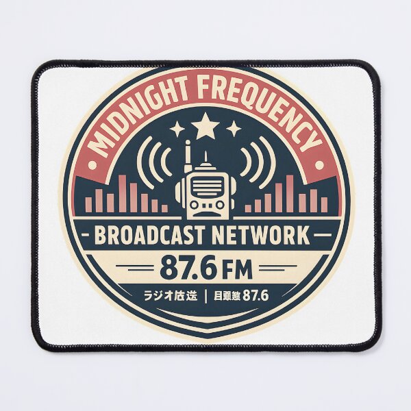 Item preview, Midnight Frequency Broadcast Network Retro Graphic designed and sold by Naviora.
